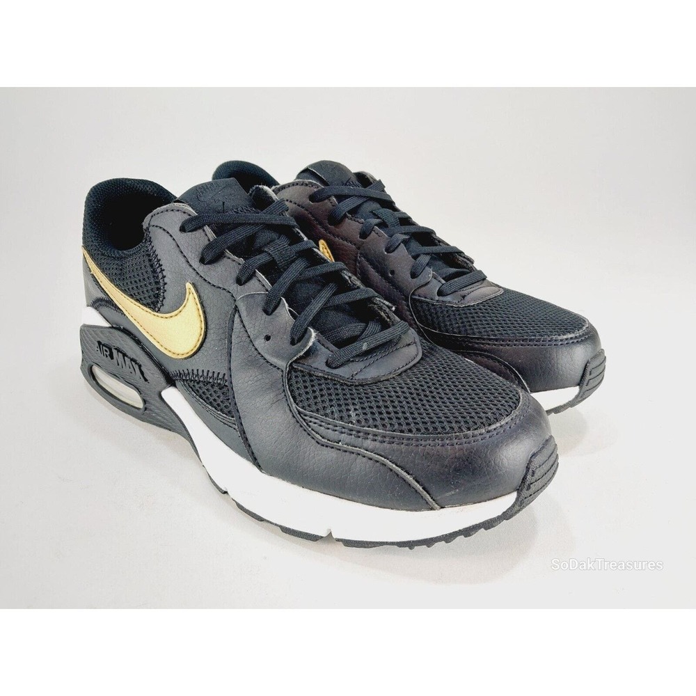 Nike Air Max Excee Women's Black White Gold Shoes Size 10 DH1088